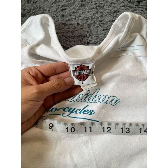 Harley‎ Davidson Y2k white graphic tank size large - Picture 8 of 9